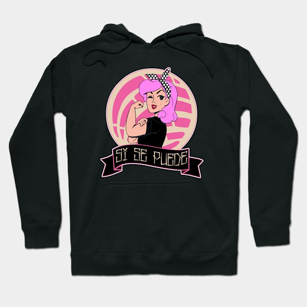 Pink pin up Hoodie by Rockadeadly